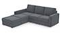 Apollo Sofa Set (Fabric Sofa Material, Regular Sofa Size, Soft Cushion Type, Sectional Sofa Type, Sectional Master Sofa Component, Ash Grey Velvet, Regular Back Type, Regular Back Height) by Urban Ladder - Design 1 - 181447