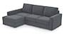 Apollo Sofa Set (Fabric Sofa Material, Compact Sofa Size, Soft Cushion Type, Sectional Sofa Type, Sectional Master Sofa Component, Ash Grey Velvet, Regular Back Type, Regular Back Height) by Urban Ladder - Design 1 - 181503