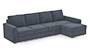 Apollo Sofa Set (Fabric Sofa Material, Compact Sofa Size, Soft Cushion Type, Sectional Sofa Type, Sectional Master Sofa Component, Ash Grey Velvet, Regular Back Type, Regular Back Height) by Urban Ladder - Design 1 - 181516