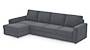 Apollo Sofa Set (Fabric Sofa Material, Compact Sofa Size, Soft Cushion Type, Sectional Sofa Type, Sectional Master Sofa Component, Ash Grey Velvet, Regular Back Type, Regular Back Height) by Urban Ladder - Design 1 - 181517