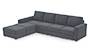 Apollo Sofa Set (Fabric Sofa Material, Compact Sofa Size, Soft Cushion Type, Sectional Sofa Type, Sectional Master Sofa Component, Ash Grey Velvet, Regular Back Type, Regular Back Height) by Urban Ladder - Design 1 - 181519