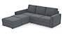 Apollo Sofa Set (Fabric Sofa Material, Compact Sofa Size, Soft Cushion Type, Sectional Sofa Type, Sectional Master Sofa Component, Ash Grey Velvet, Regular Back Type, Regular Back Height) by Urban Ladder - Design 1 - 181522