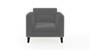 Lewis Sofa (Smoke, Fabric Sofa Material, Regular Sofa Size, Firm Cushion Type, Regular Sofa Type, Individual 1 Seater Sofa Component) by Urban Ladder - - 182273