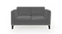Lewis Sofa (Smoke, Fabric Sofa Material, Regular Sofa Size, Firm Cushion Type, Regular Sofa Type, Individual 2 Seater Sofa Component) by Urban Ladder - - 182274