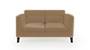 Lewis Sofa (Fabric Sofa Material, Regular Sofa Size, Firm Cushion Type, Regular Sofa Type, Individual 2 Seater Sofa Component, Fawn Velvet) by Urban Ladder - - 182326