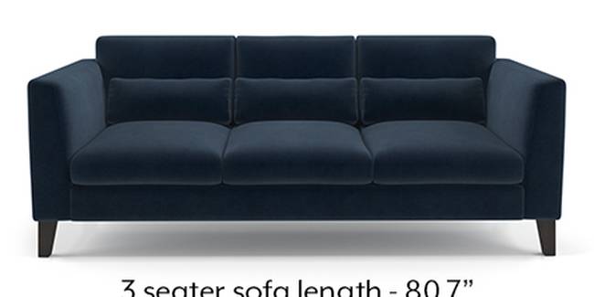 Lewis Sofa (Fabric Sofa Material, Regular Sofa Size, Soft Cushion Type, Regular Sofa Type, Master Sofa Component, Sea Port Blue Velvet)