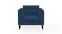 Lewis Sofa (Fabric Sofa Material, Regular Sofa Size, Soft Cushion Type, Regular Sofa Type, Individual 1 Seater Sofa Component, Sea Port Blue Velvet) by Urban Ladder - - 182500