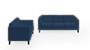 Lewis Sofa (Fabric Sofa Material, Regular Sofa Size, Soft Cushion Type, Regular Sofa Type, Master Sofa Component, Sea Port Blue Velvet) by Urban Ladder - - 182505