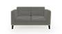 Lewis Sofa (Fabric Sofa Material, Regular Sofa Size, Firm Cushion Type, Regular Sofa Type, Individual 2 Seater Sofa Component, Ash Grey Velvet) by Urban Ladder - - 182601