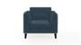 Lewis Sofa (Indigo Blue, Fabric Sofa Material, Regular Sofa Size, Firm Cushion Type, Regular Sofa Type, Individual 1 Seater Sofa Component) by Urban Ladder - - 182749