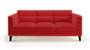 Lewis Sofa (Fabric Sofa Material, Regular Sofa Size, Firm Cushion Type, Regular Sofa Type, Individual 3 Seater Sofa Component, Salsa Red) by Urban Ladder