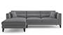 Lewis Sofa (Smoke, Fabric Sofa Material, Regular Sofa Size, Firm Cushion Type, Sectional Sofa Type, Sectional Master Sofa Component) by Urban Ladder - - 183253
