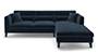 Lewis Sofa (Fabric Sofa Material, Regular Sofa Size, Soft Cushion Type, Sectional Sofa Type, Sectional Master Sofa Component, Sea Port Blue Velvet) by Urban Ladder - - 183420