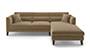 Lewis Sofa (Fabric Sofa Material, Regular Sofa Size, Soft Cushion Type, Sectional Sofa Type, Sectional Master Sofa Component, Fawn Velvet) by Urban Ladder - - 183441