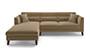 Lewis Sofa (Fabric Sofa Material, Regular Sofa Size, Soft Cushion Type, Sectional Sofa Type, Sectional Master Sofa Component, Fawn Velvet) by Urban Ladder - - 183442