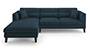Lewis Sofa (Indigo Blue, Fabric Sofa Material, Regular Sofa Size, Soft Cushion Type, Sectional Sofa Type, Sectional Master Sofa Component) by Urban Ladder - - 183463