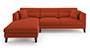 Lewis Sofa (Lava, Fabric Sofa Material, Regular Sofa Size, Soft Cushion Type, Sectional Sofa Type, Sectional Master Sofa Component) by Urban Ladder - - 183505