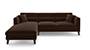 Lewis Sofa (Dark Earth, Fabric Sofa Material, Regular Sofa Size, Soft Cushion Type, Sectional Sofa Type, Sectional Master Sofa Component) by Urban Ladder - - 183714