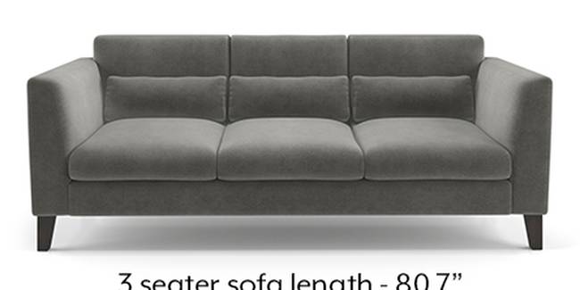 Lewis Sofa (Fabric Sofa Material, Regular Sofa Size, Soft Cushion Type, Regular Sofa Type, Master Sofa Component, Ash Grey Velvet)