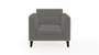 Lewis Sofa (Fabric Sofa Material, Regular Sofa Size, Soft Cushion Type, Regular Sofa Type, Individual 1 Seater Sofa Component, Ash Grey Velvet) by Urban Ladder - - 183827