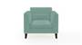 Lewis Sofa (Fabric Sofa Material, Regular Sofa Size, Soft Cushion Type, Regular Sofa Type, Individual 1 Seater Sofa Component, Dusty Turquoise Velvet) by Urban Ladder