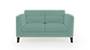 Lewis Sofa (Fabric Sofa Material, Regular Sofa Size, Soft Cushion Type, Regular Sofa Type, Individual 2 Seater Sofa Component, Dusty Turquoise Velvet) by Urban Ladder