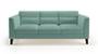 Lewis Sofa (Fabric Sofa Material, Regular Sofa Size, Soft Cushion Type, Regular Sofa Type, Individual 3 Seater Sofa Component, Dusty Turquoise Velvet) by Urban Ladder