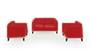 Lewis Sofa (Fabric Sofa Material, Regular Sofa Size, Soft Cushion Type, Regular Sofa Type, Master Sofa Component, Salsa Red) by Urban Ladder