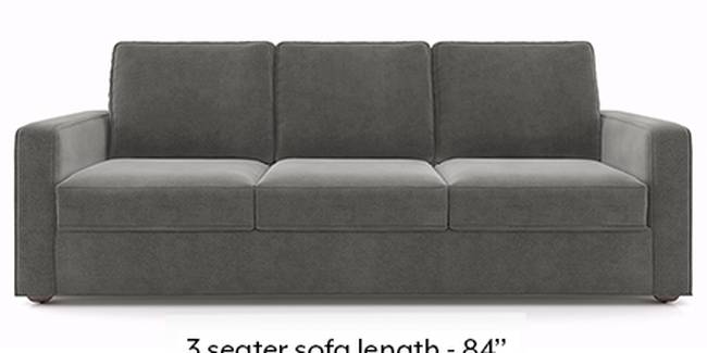 Apollo Sofa Set (Fabric Sofa Material, Regular Sofa Size, Soft Cushion Type, Regular Sofa Type, Master Sofa Component, Ash Grey Velvet, Regular Back Type, Regular Back Height)