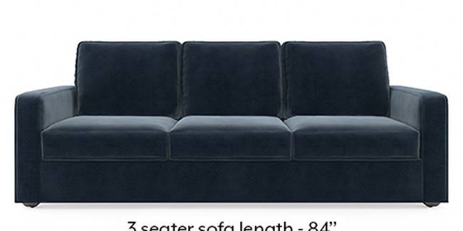 Apollo Sofa Set (Fabric Sofa Material, Regular Sofa Size, Soft Cushion Type, Regular Sofa Type, Master Sofa Component, Sea Port Blue Velvet, Regular Back Type, Regular Back Height)