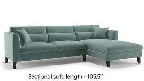 Lewis Sectional Sofa (Dusty Turquoise Velvet)