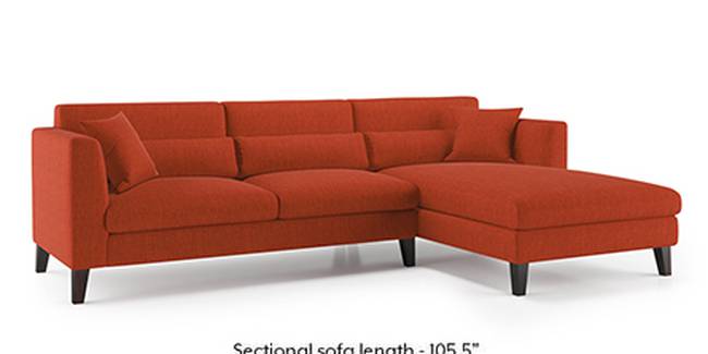 Lewis Sofa (Lava, Fabric Sofa Material, Regular Sofa Size, Soft Cushion Type, Sectional Sofa Type, Sectional Master Sofa Component)