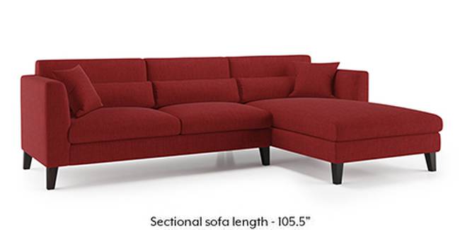 Lewis Sofa (Fabric Sofa Material, Regular Sofa Size, Soft Cushion Type, Sectional Sofa Type, Sectional Master Sofa Component, Salsa Red)