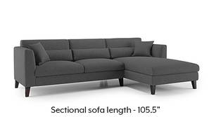 Lewis Sectional Sofa (Steel Grey)