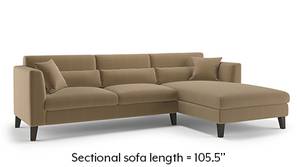 Lewis Sectional Sofa (Fawn Velvet)