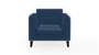 Lewis Sofa (Fabric Sofa Material, Regular Sofa Size, Soft Cushion Type, Regular Sofa Type, Individual 1 Seater Sofa Component, Lapis Blue) by Urban Ladder - - 186780