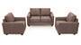 Apollo Sofa Set (Fabric Sofa Material, Compact Sofa Size, Firm Cushion Type, Regular Sofa Type, Master Sofa Component, Daschund Brown, Regular Back Type, Regular Back Height) by Urban Ladder - - 187302