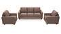 Apollo Sofa Set (Fabric Sofa Material, Compact Sofa Size, Firm Cushion Type, Regular Sofa Type, Master Sofa Component, Daschund Brown, Regular Back Type, Regular Back Height) by Urban Ladder - - 187303