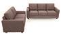 Apollo Sofa Set (Fabric Sofa Material, Compact Sofa Size, Firm Cushion Type, Regular Sofa Type, Master Sofa Component, Daschund Brown, Regular Back Type, Regular Back Height) by Urban Ladder - - 187304