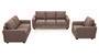 Apollo Sofa Set (Fabric Sofa Material, Compact Sofa Size, Firm Cushion Type, Regular Sofa Type, Master Sofa Component, Daschund Brown, Regular Back Type, Regular Back Height) by Urban Ladder - - 187305