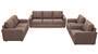Apollo Sofa Set (Fabric Sofa Material, Compact Sofa Size, Firm Cushion Type, Regular Sofa Type, Master Sofa Component, Daschund Brown, Regular Back Type, Regular Back Height) by Urban Ladder - - 187306