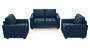 Apollo Sofa Set (Fabric Sofa Material, Compact Sofa Size, Firm Cushion Type, Regular Sofa Type, Master Sofa Component, Lapis Blue, Regular Back Type, Regular Back Height) by Urban Ladder - - 187333