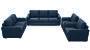 Apollo Sofa Set (Fabric Sofa Material, Compact Sofa Size, Firm Cushion Type, Regular Sofa Type, Master Sofa Component, Lapis Blue, Regular Back Type, Regular Back Height) by Urban Ladder - - 187337