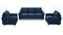Apollo Sofa Set (Fabric Sofa Material, Regular Sofa Size, Soft Cushion Type, Regular Sofa Type, Master Sofa Component, Lapis Blue, Regular Back Type, Regular Back Height) by Urban Ladder - - 187880