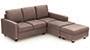 Apollo Sofa Set (Fabric Sofa Material, Regular Sofa Size, Soft Cushion Type, Sectional Sofa Type, Sectional Master Sofa Component, Daschund Brown, Regular Back Type, Regular Back Height) by Urban Ladder - - 188266