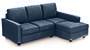 Apollo Sofa Set (Fabric Sofa Material, Regular Sofa Size, Soft Cushion Type, Sectional Sofa Type, Sectional Master Sofa Component, Lapis Blue, Regular Back Type, Regular Back Height) by Urban Ladder - - 188303