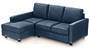 Apollo Sofa Set (Fabric Sofa Material, Regular Sofa Size, Soft Cushion Type, Sectional Sofa Type, Sectional Master Sofa Component, Lapis Blue, Regular Back Type, Regular Back Height) by Urban Ladder - - 188304
