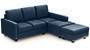 Apollo Sofa Set (Fabric Sofa Material, Regular Sofa Size, Soft Cushion Type, Sectional Sofa Type, Sectional Master Sofa Component, Lapis Blue, Regular Back Type, Regular Back Height) by Urban Ladder - - 188305