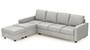 Apollo Sofa Set (Fabric Sofa Material, Regular Sofa Size, Soft Cushion Type, Sectional Sofa Type, Sectional Master Sofa Component, Vapour Grey, Regular Back Type, Regular Back Height) by Urban Ladder - - 188419