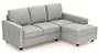 Apollo Sofa Set (Fabric Sofa Material, Regular Sofa Size, Soft Cushion Type, Sectional Sofa Type, Sectional Master Sofa Component, Vapour Grey, Regular Back Type, Regular Back Height) by Urban Ladder - - 188420